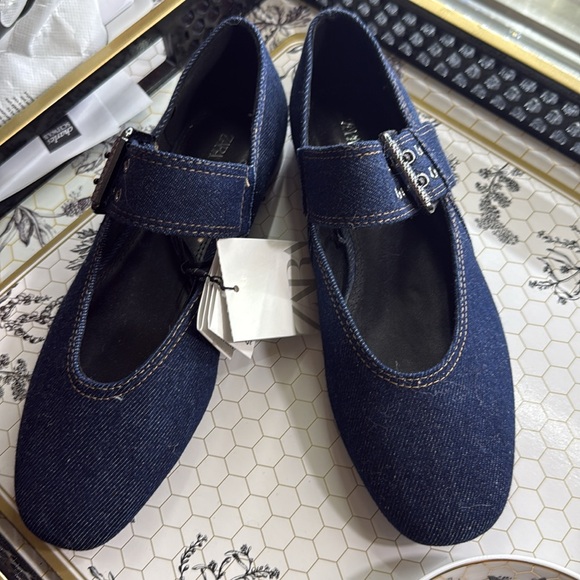 Zara Denim Mary Jane Flats - Picture 6 of 6